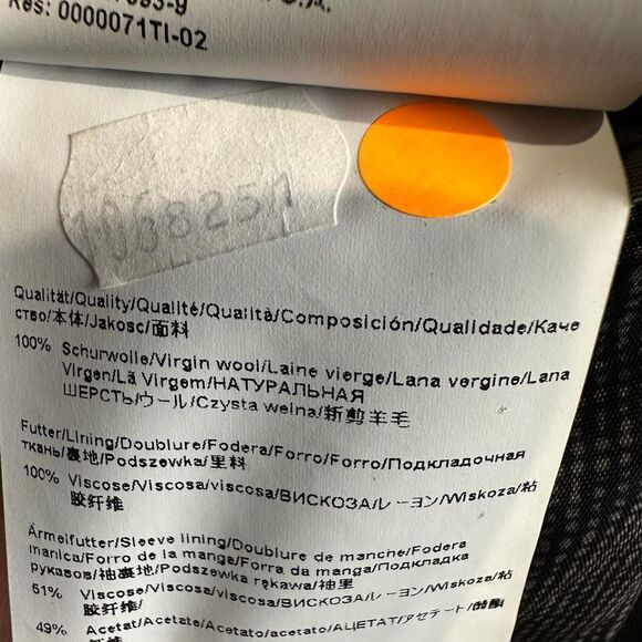 Hugo Boss Drago Grey‎ Herringbone Blazer 44 L EUC Read - Picture 14 of 15